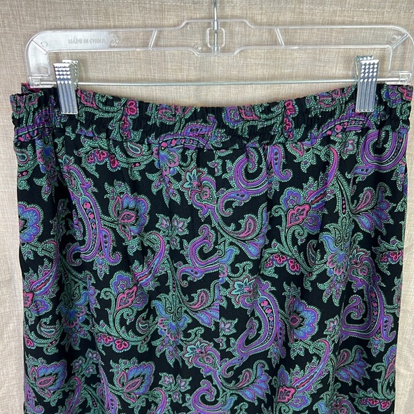 Jos.A.Bank Vintage Women’s 8 Paisley Print Midi Length Pocket Pleated Skirt - Picture 7 of 7